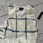Pendleton Women's Pleat Print Dress Ivory/Blue Plaid NEW Size 4P Photo 15