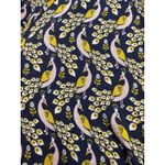 Boden Fixed Wrap Jersey Dress Blue Yellow Peacock Bird Sz US 12 R Stretch Photo 2