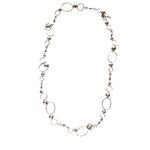 Lia Sophia  Silver/Blue Beaded Long Necklace‎ Photo 3