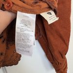 Madewell Corduroy Embroidered Tie-Sleeve Eyelet Button Front Blouse Top Photo 3