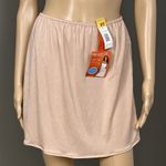 Vassarette Vintage  Half Slip Side Slit Size Medium 16" Latte Beige Y2K New 11003 Photo 0