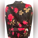 Victoria's Secret VTG Victoria’s Secret SILK Belted Floral Robe Sz XS Valentines Sexy Boudoir Photo 6