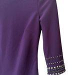 Lucy Paris NWT  Deep Rich Lavender Knit  Studded Rhinestone Detail Pullover Dress Photo 1
