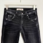 AMO Twist Ink Low Rise Faded Black Skinny Ankle Jeans Casual Stretch Size 24‎ Photo 2