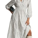 Anthropologie NWT x Loverly Grey The Somerset Long Sleeve Maxi Dress in Blue XL Photo 0