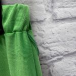 Vintage Judy Bond Skirt Set Size 12 Nylon Sleeveless Lime Green Tie Belt 60s 70s Photo 7