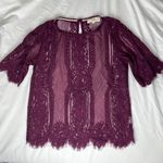 Rewind  Burgundy Lace Blouse Photo 1