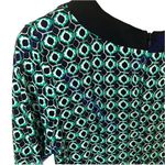 NWT Melissa Masse "Made to Measure" Black & Jade Green Tile Print Dress Photo 5