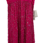 Scala NWT  Pink Sequin Silk Strapless Cocktail Bubble Party Mini Dress Sz 2 READ Photo 0