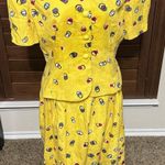 VTG Anne Crimmins for UMI Women's Suit Skirt & Jacket Yellow polka dot sz 12 Photo 0