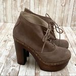 Steve Madden “CINNDI” Taupe Lace Up Platform Clog Ankle Boots Size 7 Photo 7