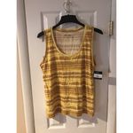 Eddie Bauer TANK Top Topaz Tie Dye Scoop Neck 100% Cotton SIZE LARGE. NWT JB Photo 1