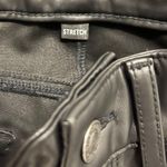 American Eagle Black Super Hi-Rise Flare Pleather Pants Photo 5