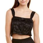 Sabina Musayev Burgundy Jacquard Crop Top Black Size XS Photo 0