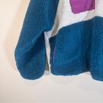 Stoic Teal Cream Colorblock High Pile Fleece Jacket Womens L Gorpcore Cozycore Blue Size L Photo 8