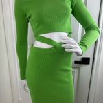 Nasty Gal  Women's Pale Green Bodycon Long Sleeve Dress Sz 4. #351 Photo 2