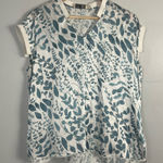 Go by go silk ICONIC go anytime tee in white blue print size medium Photo 0