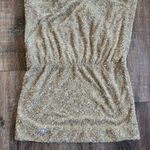 Retrofête Retrofete Mini Sequin Dress Faux Wrap Sleeveless Tan/Brown Size Medium Photo 6