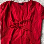 SheIn Red Cardigan Top Photo 2