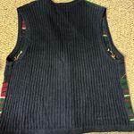 Christopher & Banks Women's Festive Plaid Sweater Vest  L Photo 4