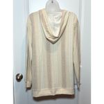 C&C California Striped V Neck Hoodie Pullover Sweatshirt Women's Medium Hippie Photo 2