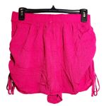 La Gypsy  Women's Shorts Size Large Medium Pink Rayon Scrunch Photo 1