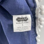 Mud Pie  Dress Small Strapless Navy Pom Pom Nautical Coastal 100% Cotton Casual Photo 11