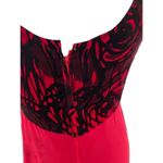 Vintage red and black tapestry v neck Victorian maxi dress with bow tie shoulder Size undefined Photo 5