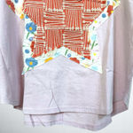 easel Oversized Cotton Star Patch Top in Light Pink Size S Photo 3