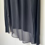 FATE. Black Sheer Back Long Sleeve V-neck Sweater Blouse Going Out Top ~ Size XS Photo 8