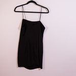 superdown  Chiffon Tank Strap Ruched Side Slit Mini Cocktail Party Dress Black M Photo 3