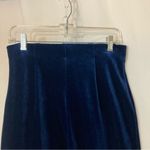 Liz Claiborne  80’s Liz & Co Royal Blue Velvet High Waisted Stirrup Legging Pants Photo 7