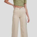 RVCA FRESH PRINCE HIGH WAIST PINSTRIPE DENIM CROPPED FLARE PANTS 29-30 - NWT! Photo 0