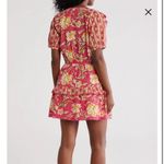 Maisie Mini Skirt in Pink and Yellow Red Photo 1