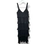 Lulus Elegant Nature Black Pleated Sheath Chiffon Sleeveless Tiered Maxi Dress Size 2X Photo 6