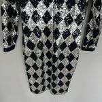 Adrienne Vittadini  Vintage 80’s Sequin Checkered Disco Dress Size 6    Photo 8
