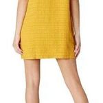 BB Dakota Women's Fields of Gold Textured Stripe Gauze Yellow Shift Dress Size S Photo 1