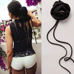 Free People  Regal Beauty Flower Silk Scrunchie Photo 2