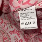 Top it Off Women’s Size XL Pink White Cotton Split Neck Midi Cover Up Photo 4