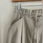 Vintage Ruff Hewn Khaki Cotton High Waist Midi Skirt USA 80s utilitarian XS Photo 2