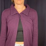 Fenn Wright Manson  Purple 100% Cashmere One‎ Button Collared Cardigan Size Small Photo 2