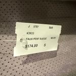 Katherine Barclay  Women's S Taupe Faux Suede Waterfall Jacket Belted Perforated Photo 3