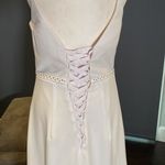 Women’s White Wedding Dress Leg Slit Silver Beading Corset Back Size 6 NWOT White Photo 6