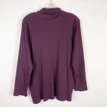 Woman Within Woman Within Plus Size 18 20 Top Purple Turtle Neck Ribbed Long Sleeve 630 Photo 1