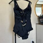Leonisa  Black One Piece‎ Swimsuit with Sheer Mesh Panels NWOT Size S Photo 4