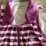 Nike  Golf Tank Top Shirt Blouse Women Size Large Purple White Casual Athletic Photo 1