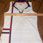 ep pro E.P. Pro White Sleeveless Polo Shirt with Red and Navy Accents vintage golf Photo 3