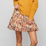Sundays Anthropologie  Ovsd Retro Floral‎ Print Laurel Tiered Mini Skirt #H3-1 Photo 0