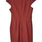 MM.LaFleur New Felisa 2.0 Faux Wrap Twill Sheath Dress Brick Red 10 NO BELT NWT Photo 3