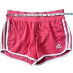 Adidas  M10 Athletic Pink & 3 Stripe Active Running Stretch Waistband Shorts Sz S Photo 5